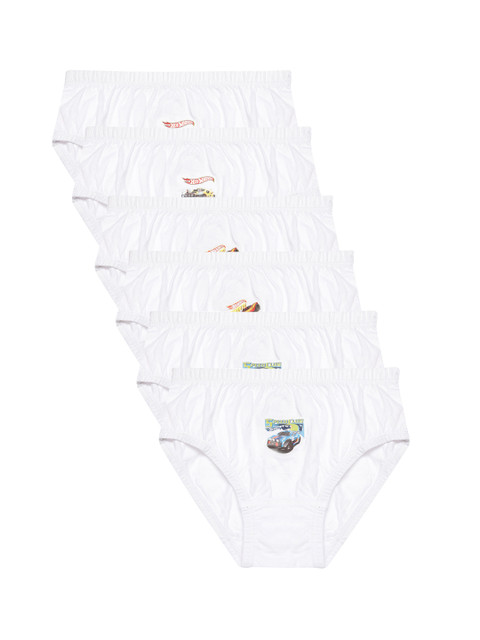 

Red Rose Boys Pack of 6 Assorted Basic Briefs JRNO19WH-WHITE-30