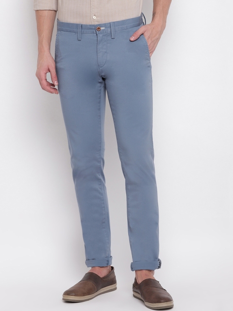 

GANT Men Blue Slim Fit Solid Regular Trousers