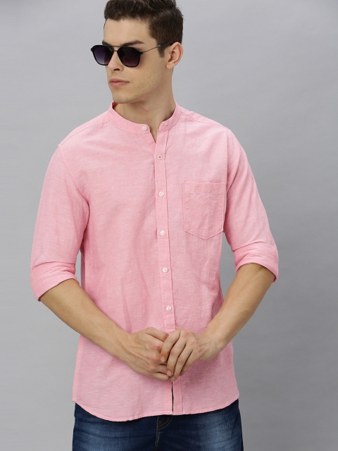 

Mast & Harbour Men Pink Slim Fit Solid Casual Shirt