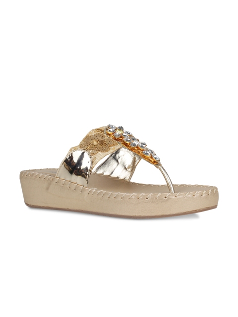 

Rocia Women Gold-Toned Embellished Wedges