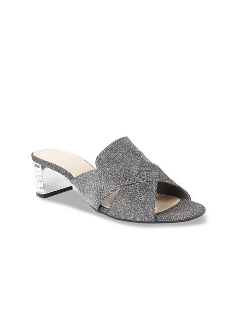 

Rocia Women Gunmetal-Toned Embellished Heels, Metallic
