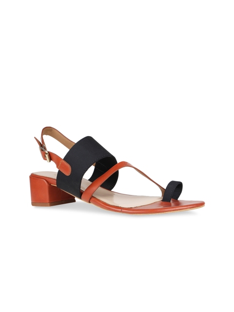 

Rocia Women Black & Red Colourblocked Block Heels