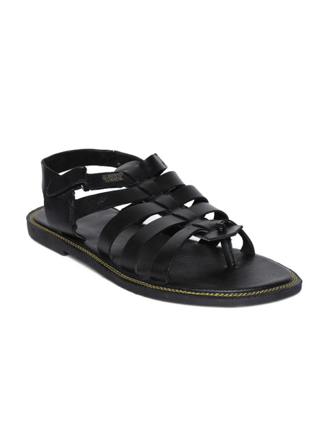 

Alberto Torresi Men Black Strappy Leather Sandals