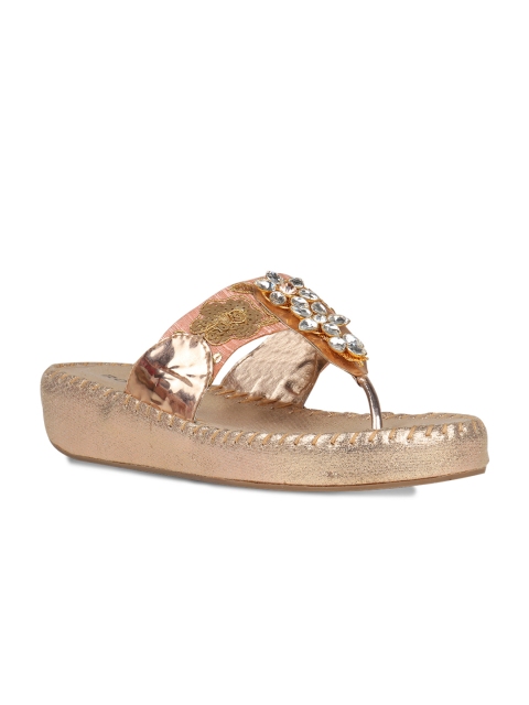 

Rocia Women Rose Gold Embellished Comfort Heels