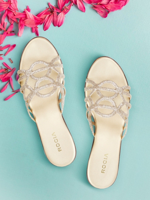 

Rocia Women Champagne Solid Block Heels