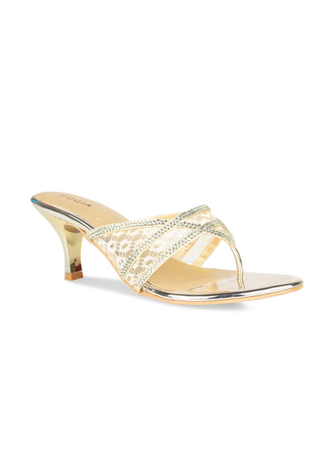 

Rocia Women Gold-Toned Embellished Heels