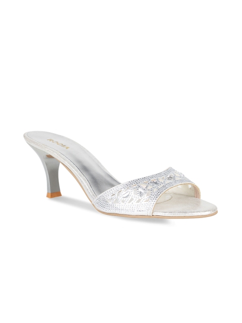 

Rocia Women Silver-Toned Embellished Stilettos