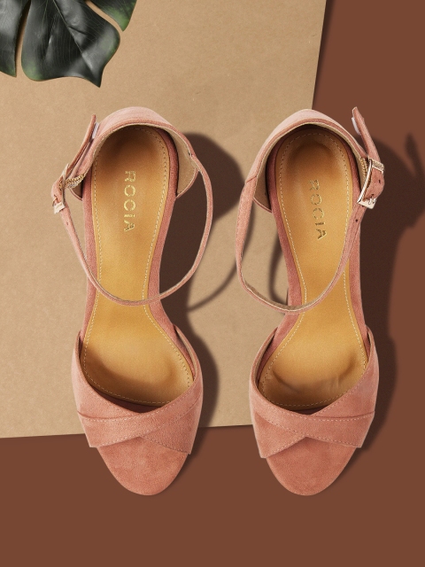

Rocia Women Peach-Coloured Solid Slim Heels
