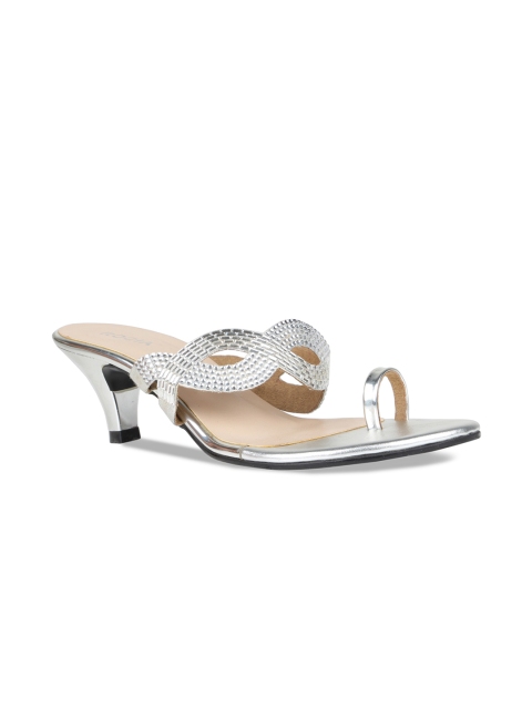 

Rocia Women Silver Embellished Heeled Mules