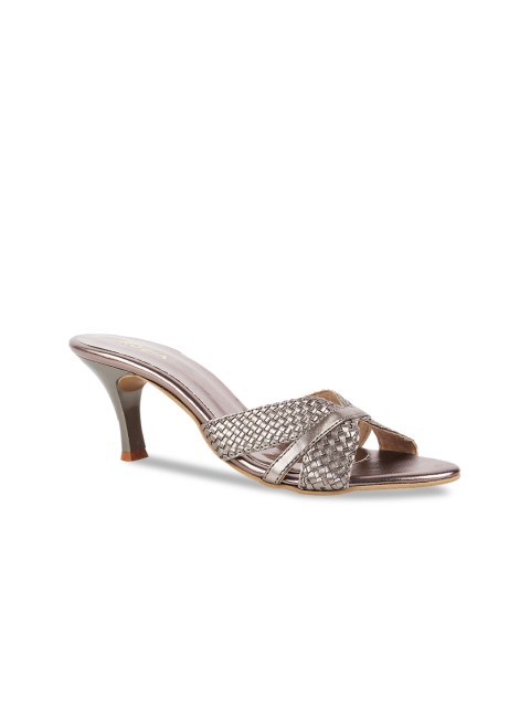

Rocia Women Gunmetal-Toned Solid Sandals, Metallic