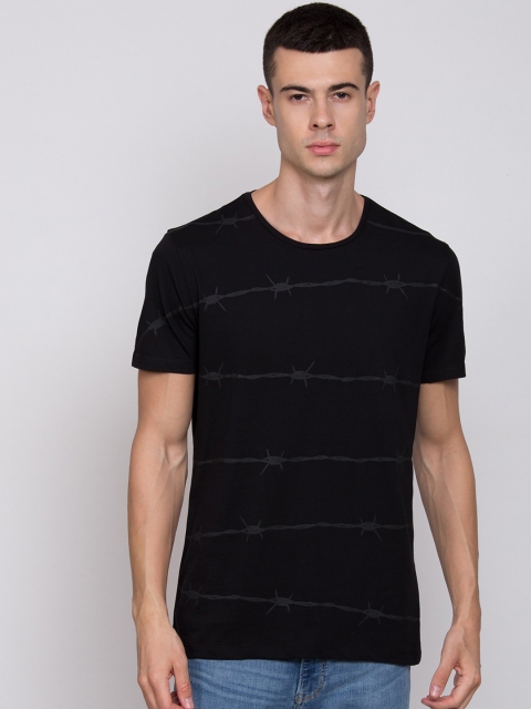 

Antony Morato Men Black Printed Round Neck T-shirt