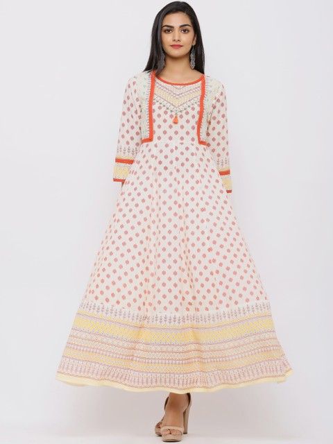 

Juniper Women Off-White Printed Maxi Dress