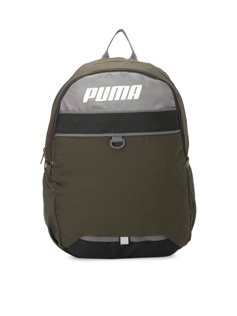 

Puma Unisex Olive Green & Black Brand Logo Backpack