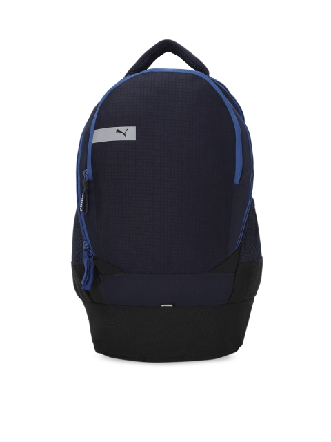 

Puma Unisex Navy Blue Vibe IND Brand Logo Backpack