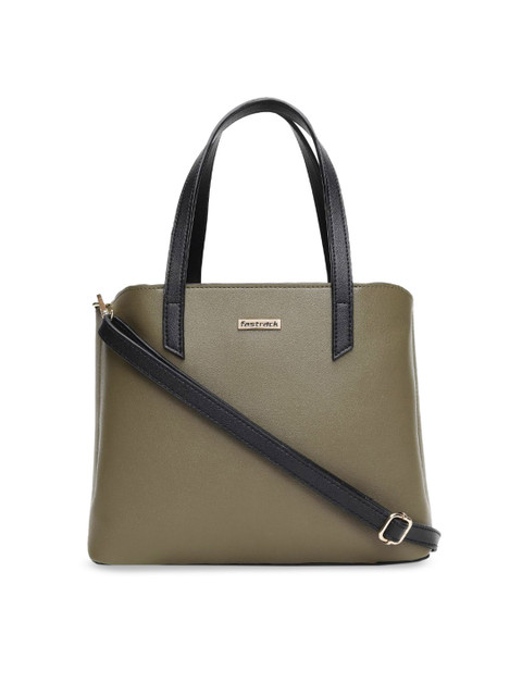 

Fastrack Olive Green Solid Handheld Bag