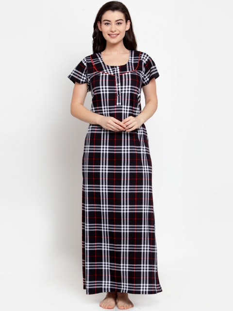 

Secret Wish Black & White Checked Nightdress