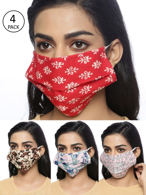 

Rain & Rainbow Unisex 4 Pcs 2 Ply Outdoor Protective Face Masks, Multi