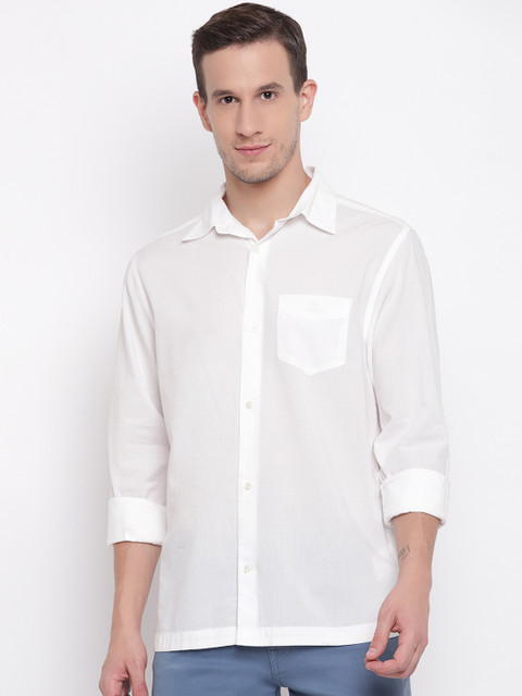 

GANT Men White Regular Fit Solid Casual Shirt
