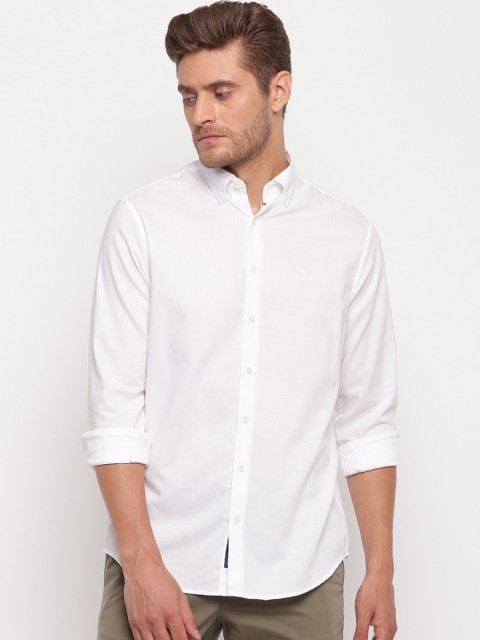 

GANT Men White Regular Fit Solid Casual Shirt