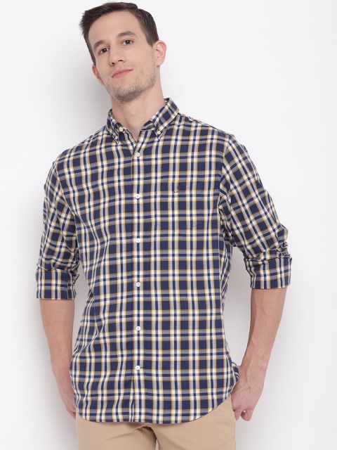 

GANT Men Navy Blue & White Regular Fit Checked Casual Shirt