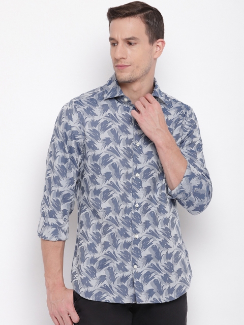 

GANT Men Blue & Grey Regular Fit Printed Casual Shirt