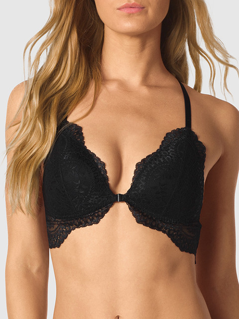 

La Senza Black Lace Non-Wired Lightly Padded Bralette Bra 11150379-03YZ