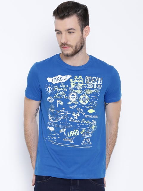 

People Blue Printed T-shirt