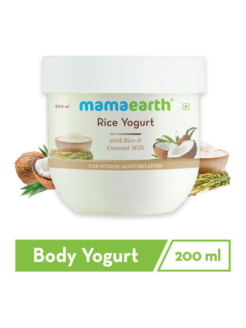 

Mamaearth Rice Yogurt for Intense Moisturization & Lotion with Coconut Milk,200 ml, White