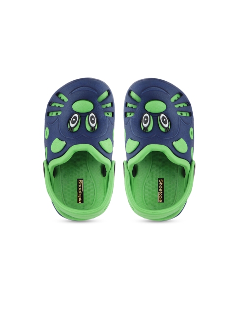 

Shoetopia Girls Blue & Green Solid Clogs