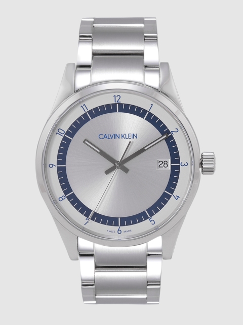 

Calvin Klein Men Silver-Toned Swiss Analogue Watch KAM21146