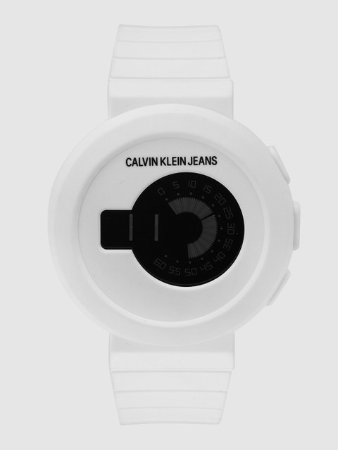 

Calvin Klein Men White Digiro CKJ G Swiss Made Digital Watch KAN51TM1