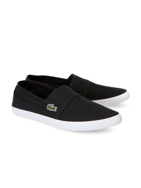 

Lacoste Men Black Marice Canvas Solid Slip-On Sneakers