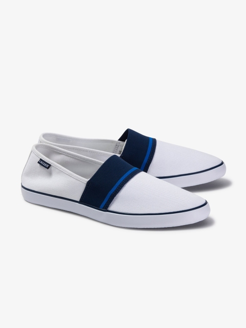 

Lacoste Men White & Blue Colourblocked Slip-On Sneakers