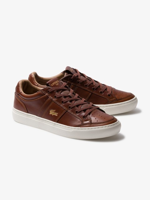

Lacoste Men Brown Leather Sneakers