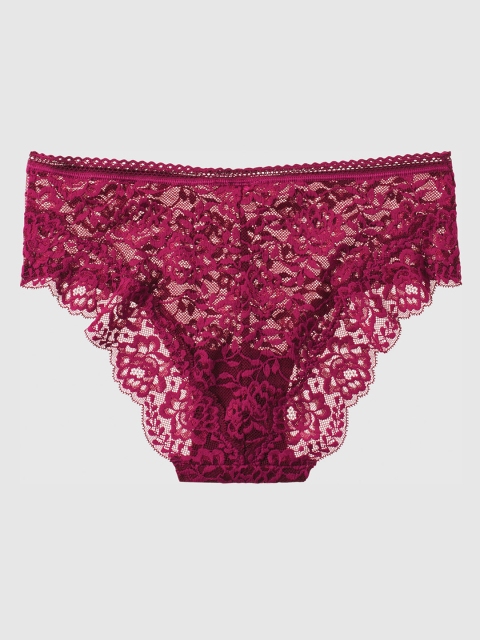 

La Senza Women Burgundy Lace Hipster Briefs 11161127-96O5