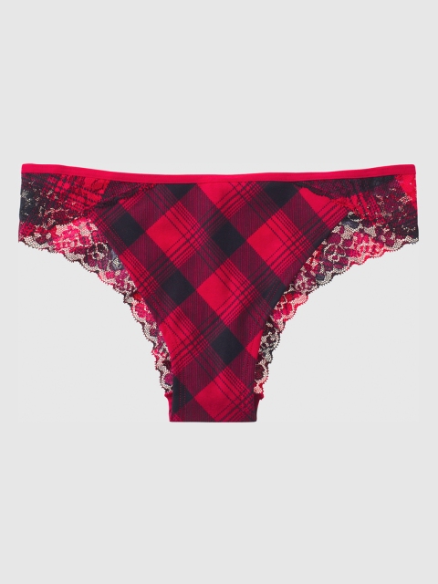 

La Senza Women Red & Black Checked Bikini Briefs 11158874-4PJZ