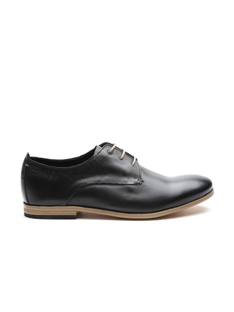 Clarks Men Black Leather Formal Shoes