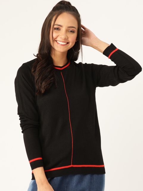 

DressBerry Women Black Solid Pullover Sweater