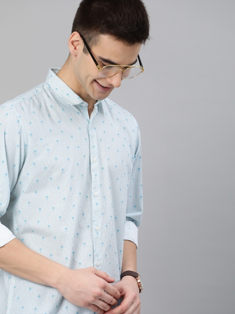 

Mast & Harbour Men Blue Slim Fit Checked Casual Shirt