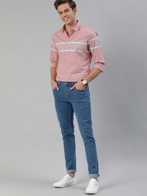 

Mast & Harbour Men Pink Slim Fit Conversational Printed Casual Shirt