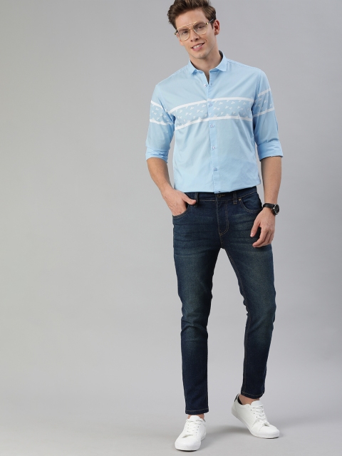 

Mast & Harbour Men Blue Slim Fit Conversational Printed Casual Shirt