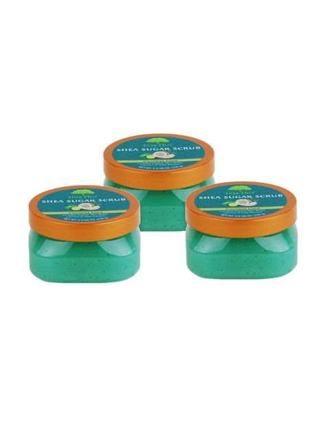 

Tree Hut Pack of 3 Coconut Lime Shea Sugar Scrub 156 g each, Green