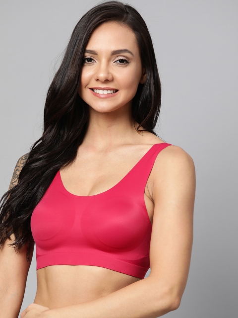 

Marks & Spencer Magenta Solid Non-Wired Lightly Padded Bralette Bra T337180