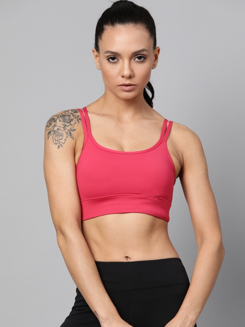 

Marks & Spencer Pink Solid Non-Wired Non Padded Sports Bra T336328