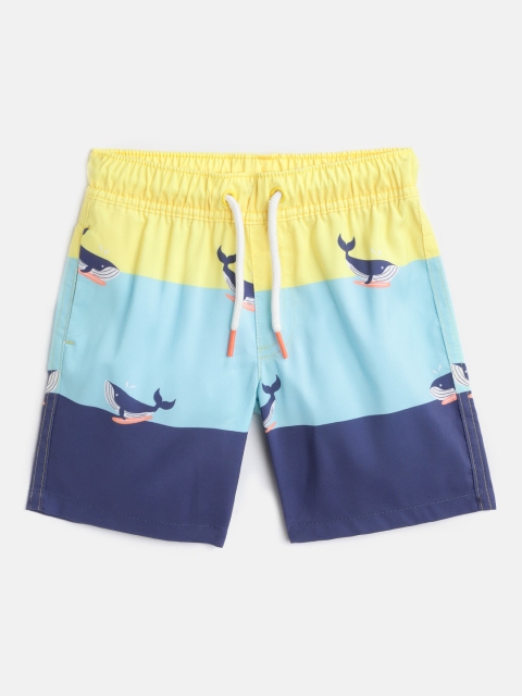 

Marks & Spencer Boys Blue & Yellow Dolphin Print Swim Shorts