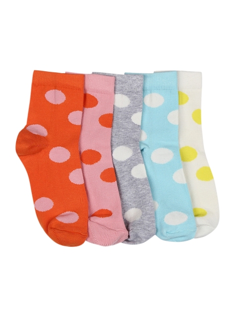 

Marks & Spencer Boys Pack of 5 Polka Dot Patterned Above Ankle-Length Socks, Multi