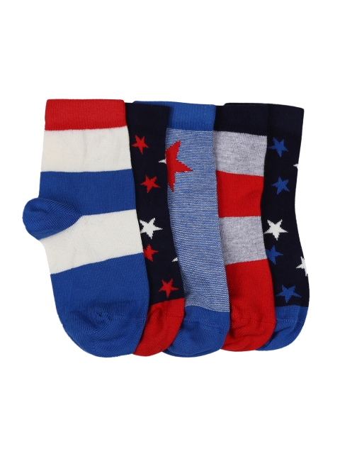 

Marks & Spencer Boys Pack of 5 Above Ankle-Length Socks, Blue