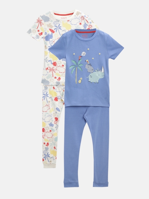 

Marks & Spencer Girls Pack of 2 Printed Night Suits, Off white