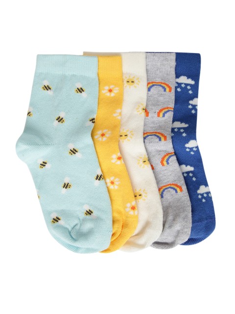 

Marks & Spencer Boys Pack of 5 Patterned Above Ankle-Length Socks, Multi