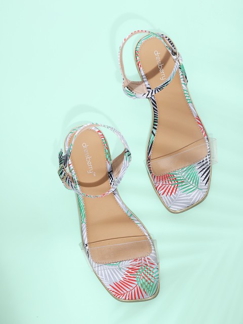 

DressBerry Women Multicoloured Printed Open Toe Flats, Multi